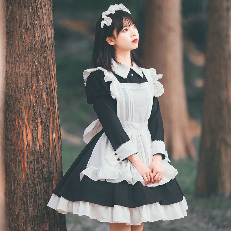 素晴らしい ミニ丈 メイド服 ミニ エプロン付き クラシック Sサイズ Mサイズ 〜 Lサイズ XLサイズ 大きいサイズ プラスサイズ <br>ベーシックスタイルメイド ケイティー<br> コスプレ ロリータ ファッション デザイナー ミルキーアンジェ ブランド milky  ange市場店 ...