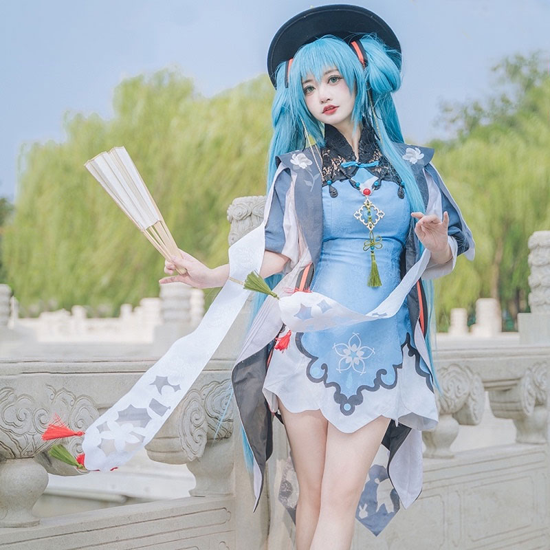 Mikuチャイナドレス初音ミク VOCALOID チャイナドレス コスプレ - コスプレ