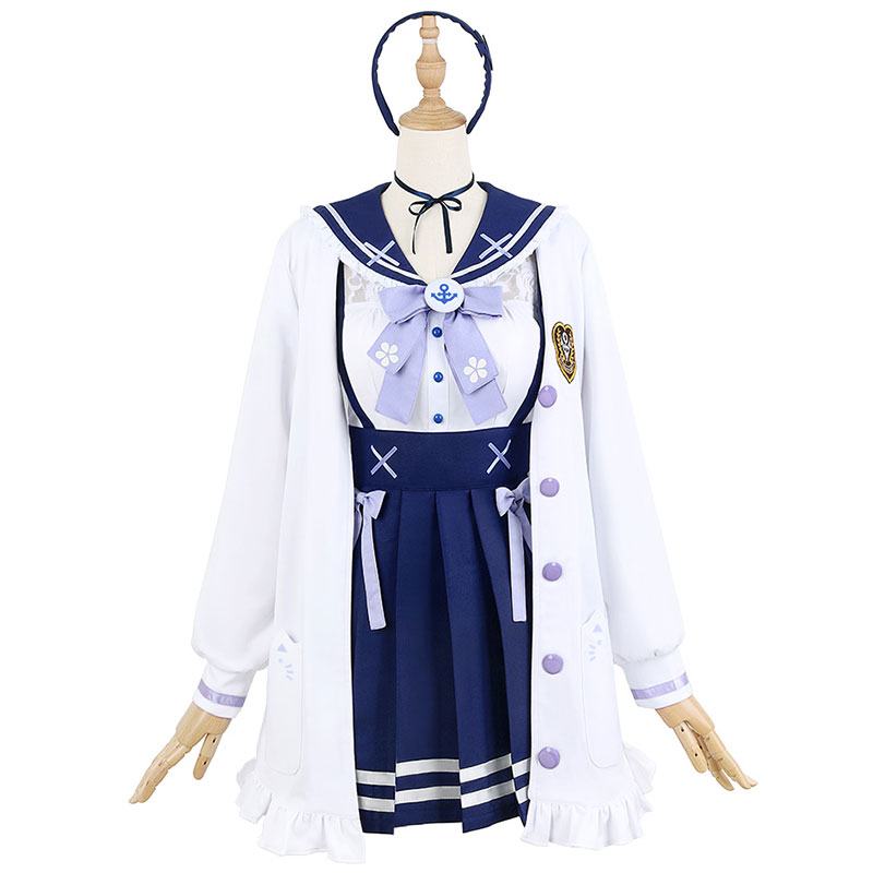 Vtuber バーチャルアイドル 湊あくあ コスチューム　制服セット　日常 セーラー服 