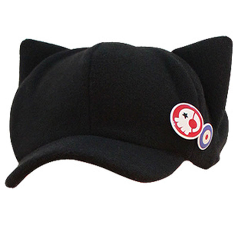 新世紀エヴァンゲリオン 式波・アスカ・ラングレー  アスカ ネコ耳 帽子 バッジ2個付 ★ かわいい 野球帽 アスカコスプレ