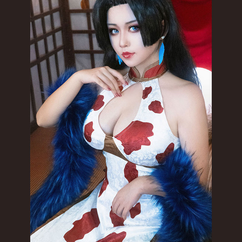 ワンピ－ス　ONEPIECE　ボア・ハンコック　コスプレ衣装　中国風　チャイナドレス　セクシー