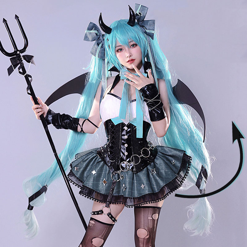 初音ミク☆コスプレ衣装☆初音ミク コスプレ衣装 縫制綱タイツ