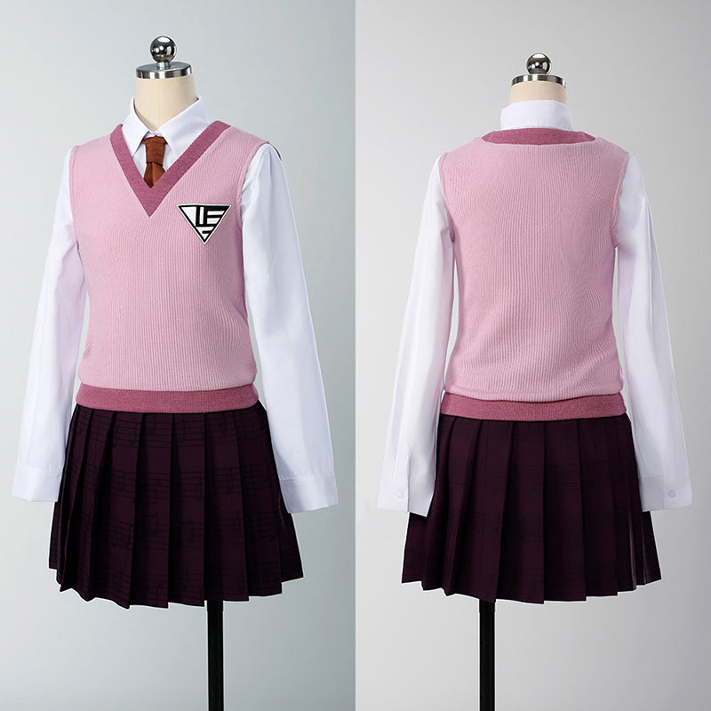 ニュー ダンガンロンパV3 みんなのコロシアイ新学期 赤松楓 あかまつ かえで コスプレ衣装 かわいい 撮影 スカート コスチューム
