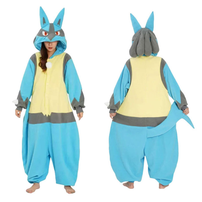 ポケットモンスターシリーズ  ルカリオ Lucario コスプレ衣装  着ぐるみ パジャマ(部屋着) かわいい