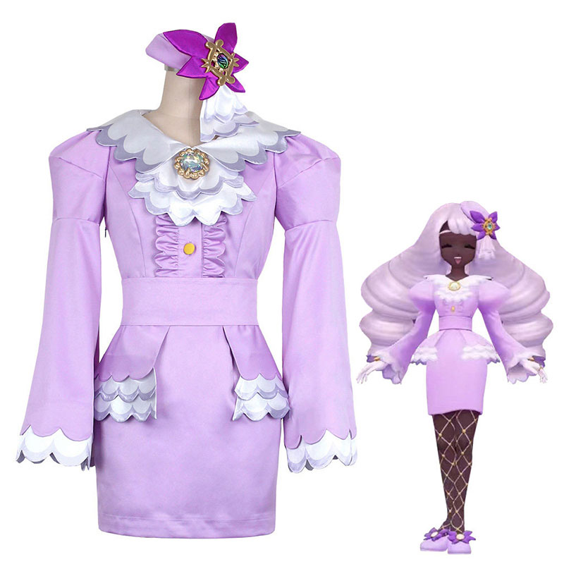 Pokémon LEGENDS Z-A ユカリ(トレーナー) ゆかり コスプレ衣装 変装 仮装 薄紫色 ワンピース