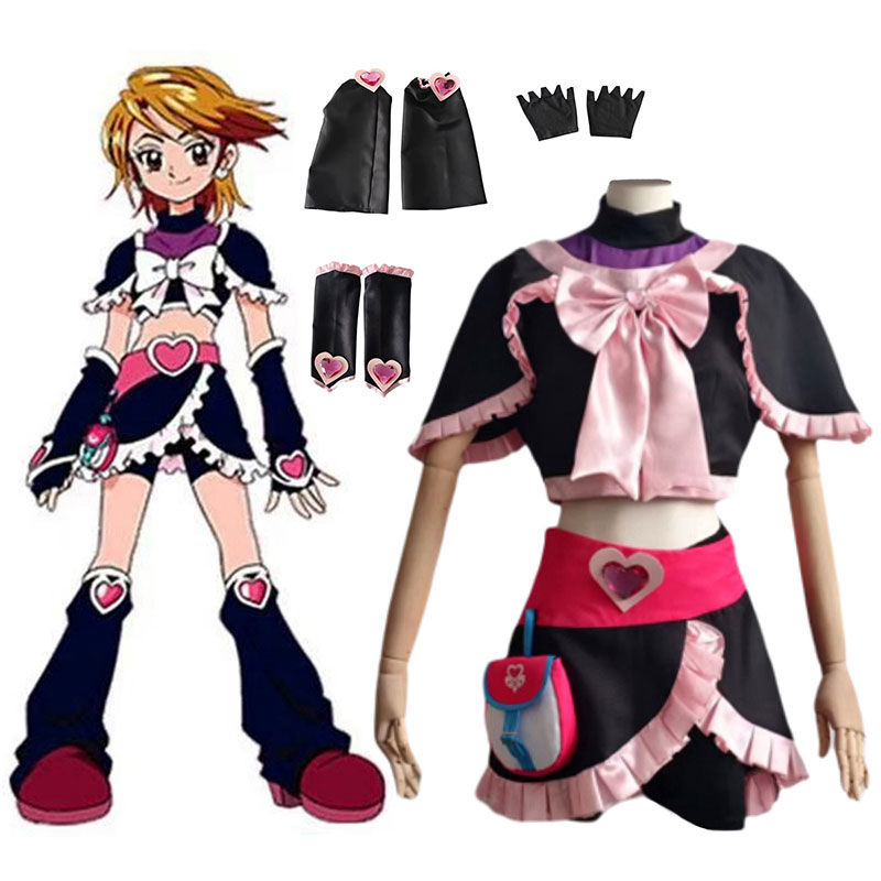 ふたりはプリキュアMaxHeart 美墨なぎさ変身 キュアブラック コスプレ衣装 キャラクターコスチューム イベント 仮装