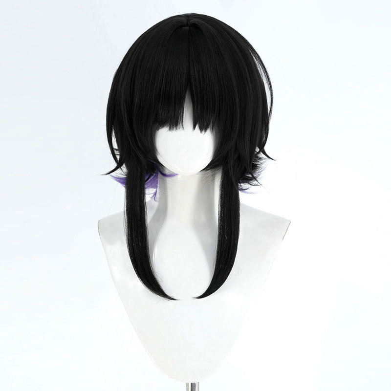 魔法少女ノ魔女裁判 宝生マーゴ ほうしょうまーご 黒髪のショートボブ コスプレウィッグ かつら