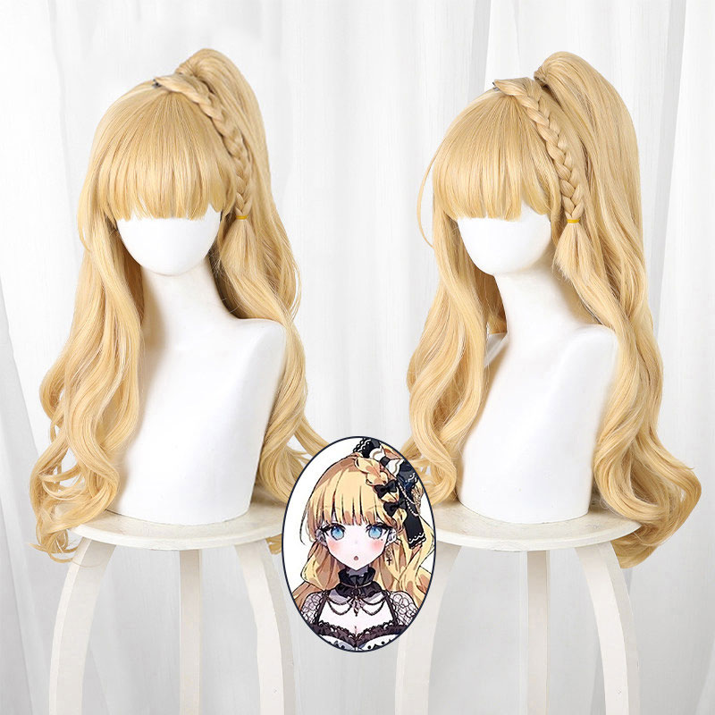 魔法少女ノ魔女裁判 佐伯ミリア さえきみりあ コスプレウィッグ 耐熱コスプレかつら 金髪
