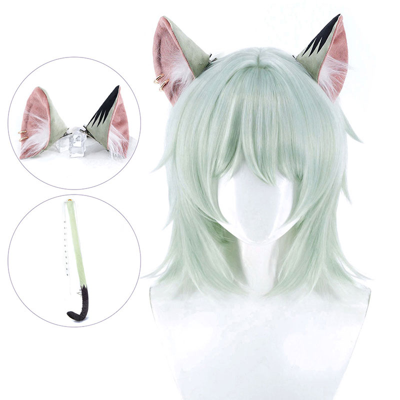 ヤニねこ 佐藤ヤニ子 さとうやにこ コスプレウィッグ 耐熱コスプレかつら 耳 尻尾 送料無料