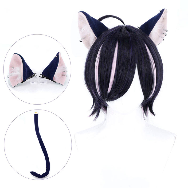 ヤニねこ ハメねこ風 はめねこ コスプレウィッグ コスプレかつら 猫 ねこ しっぽ 耳セット
