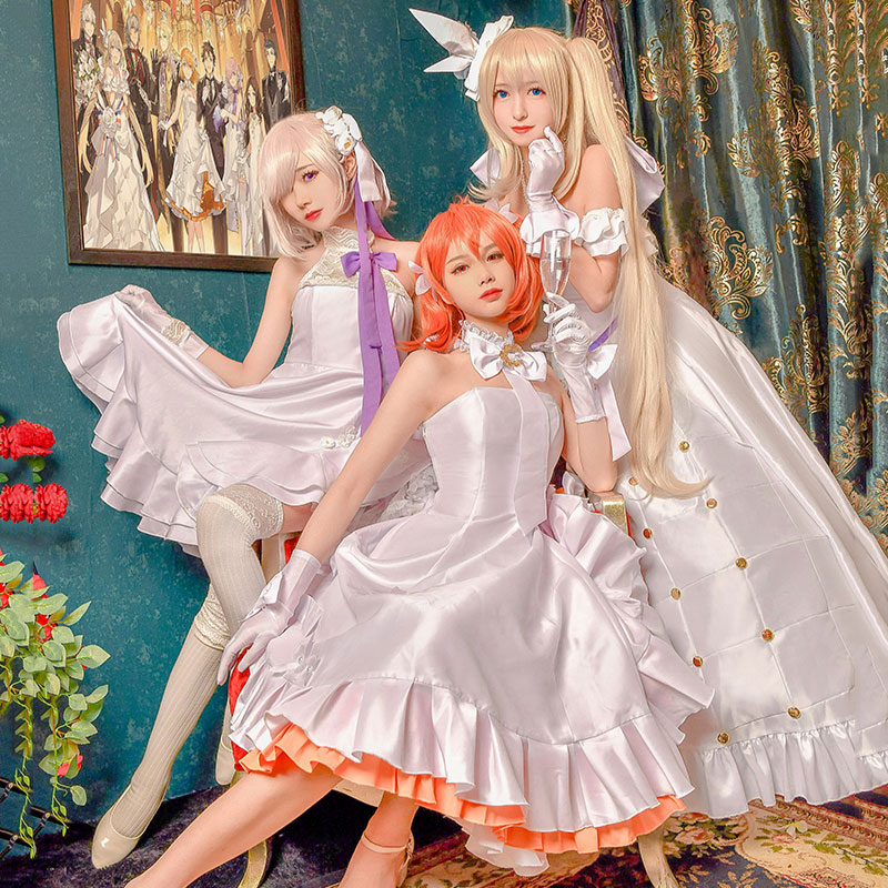 FGO マシュ レーシング  コスプレ 服装 ウィッグ付き