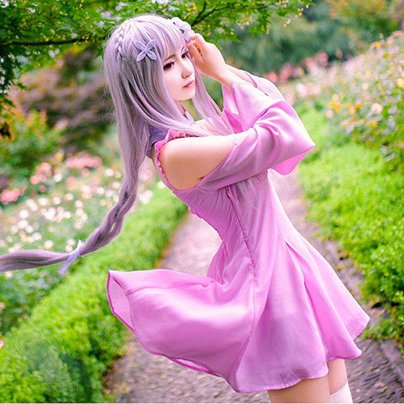 ♡ Re:ゼロから始める異世界生活 エミリア チャイナ服 コスプレ 高品質 ♡-