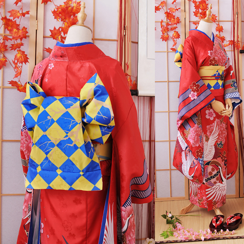 VOCALOID ボーカロイド　初音ミク MIKU　着物　鶴柄＋桜柄　　伝統　着物　コスプレ衣装通販・販売 