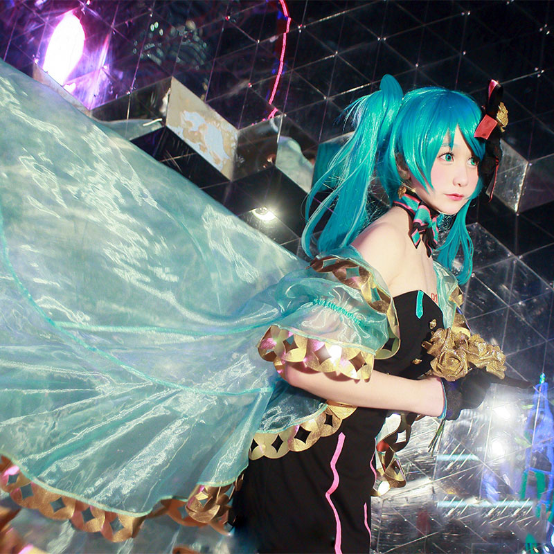 初音ミク☆コスプレ衣装☆初音ミク 魔法 未来 コスプレ衣装 １２周年 ...