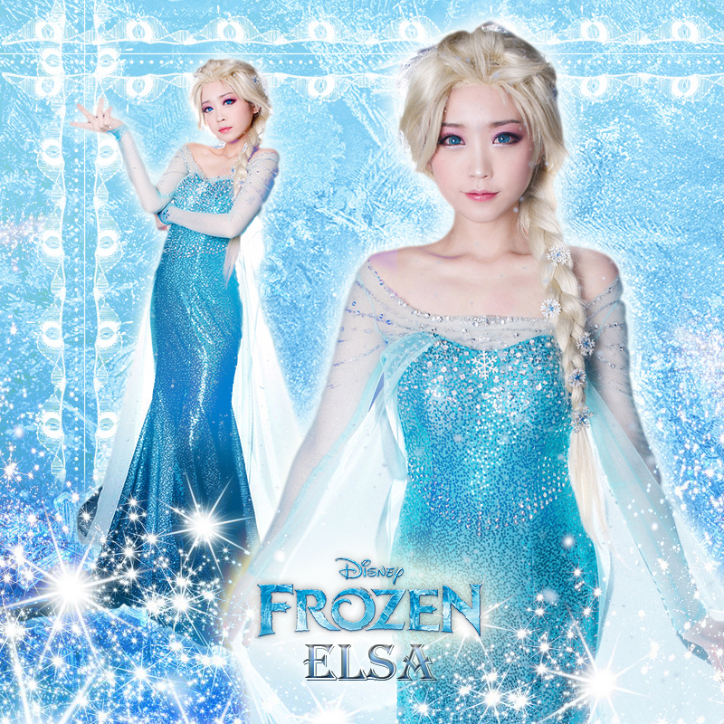 ディズニー アナと雪の女王 FROZEN  エルサ コスプレ衣装 Elsa 
コスプレ お姫様 仮装 エルサ風