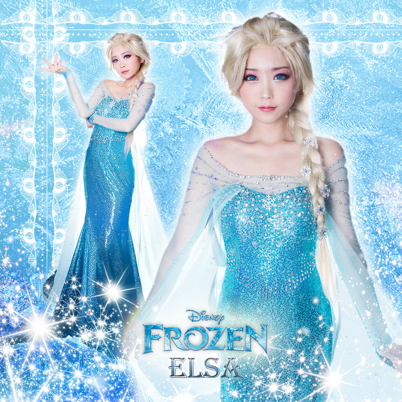 ディズニー アナと雪の女王 FROZEN  エルサ コスプレ衣装 Elsa 
コスプレ お姫様 仮装 エルサ風