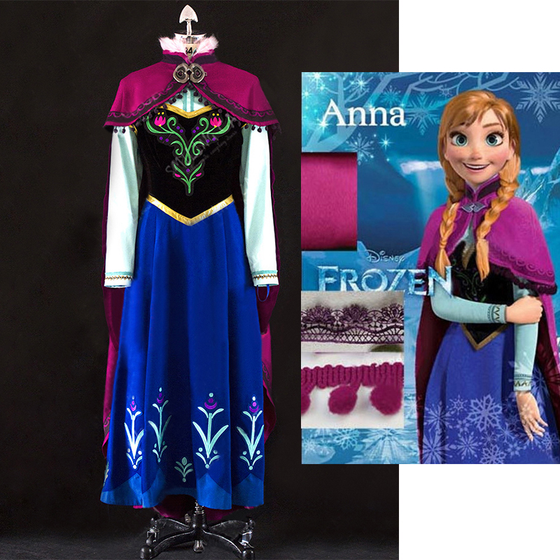 ディズニー アナと雪の女王 FROZEN  アナ Anna コスプレ衣装 コスチューム 常服 アナ 洋服 豪華版
